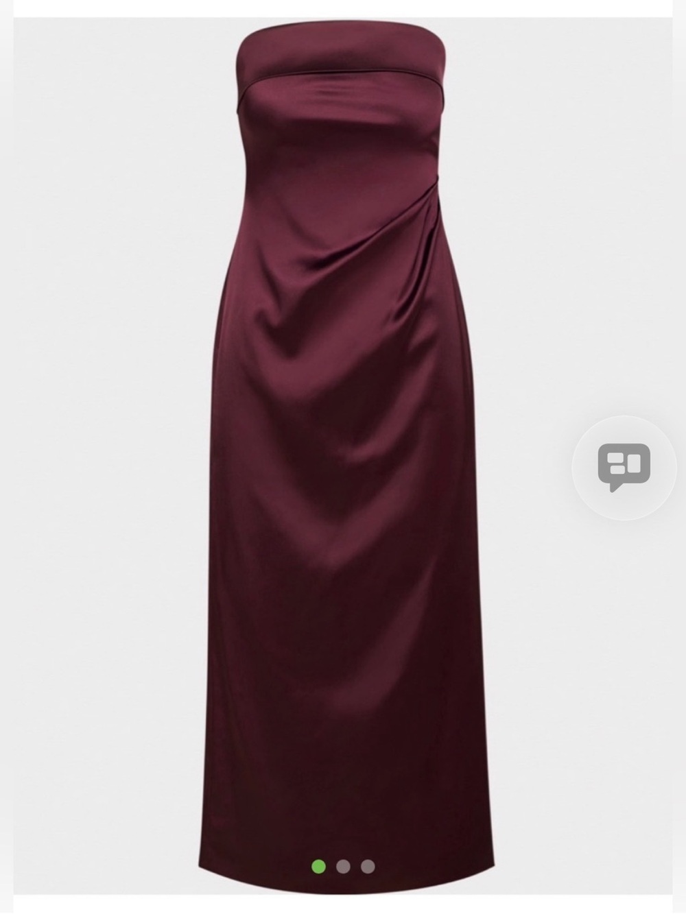 Aritzia Ten Exclusive Strapless Dress - Spiced Burgundy, Size 4